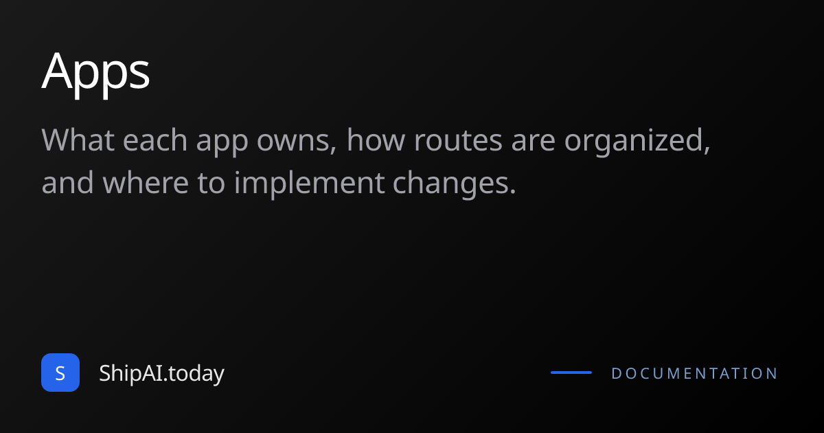 Apps | ShipAI Docs