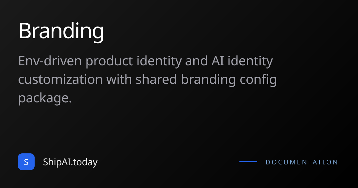 Branding | ShipAI Docs