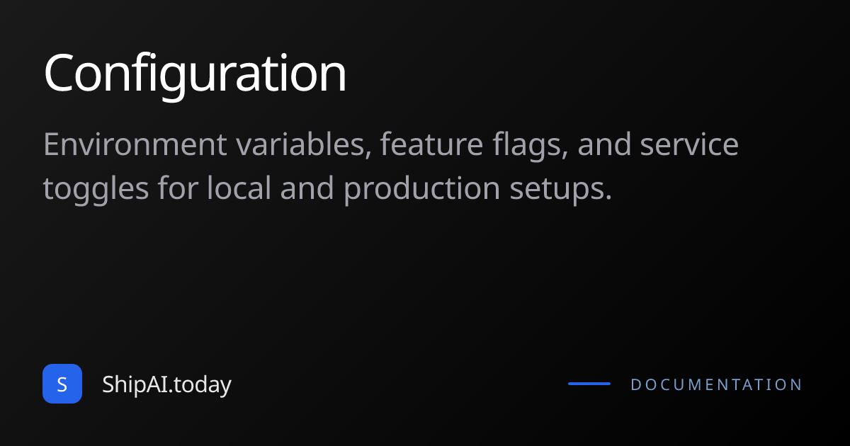 Configuration | ShipAI Docs