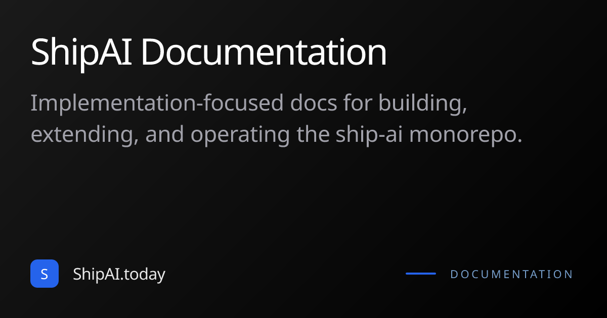 ShipAI Documentation | ShipAI Docs